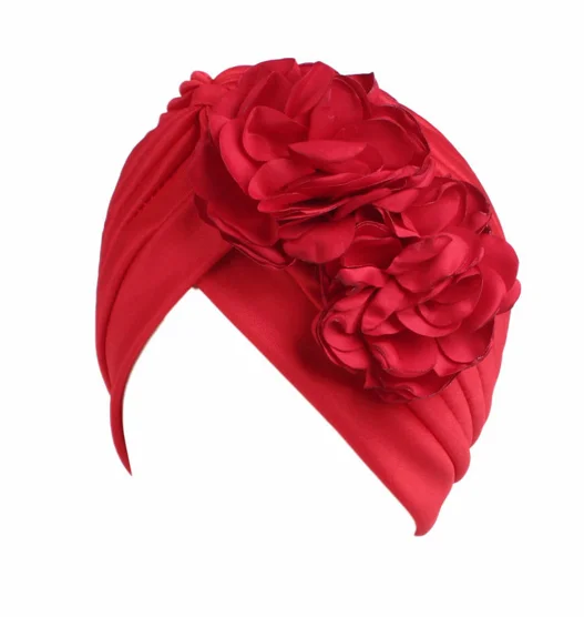 

Женский Мусульманский Исламский эластичный головной платок-тюрбан двойной большой шапочка с цветком головной убор модный тюрбан с оборкам...