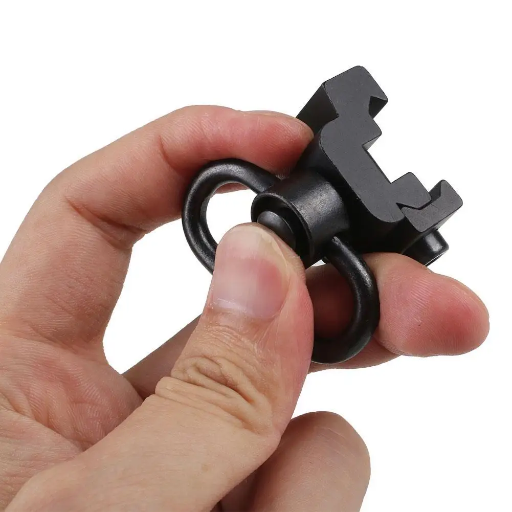 

QD Sling Swivel Mount Push Button 1-1/4" 20mm Weaver or Picatinny Rail Mounted Quick Release Sling Ring Set Adapter Hunting