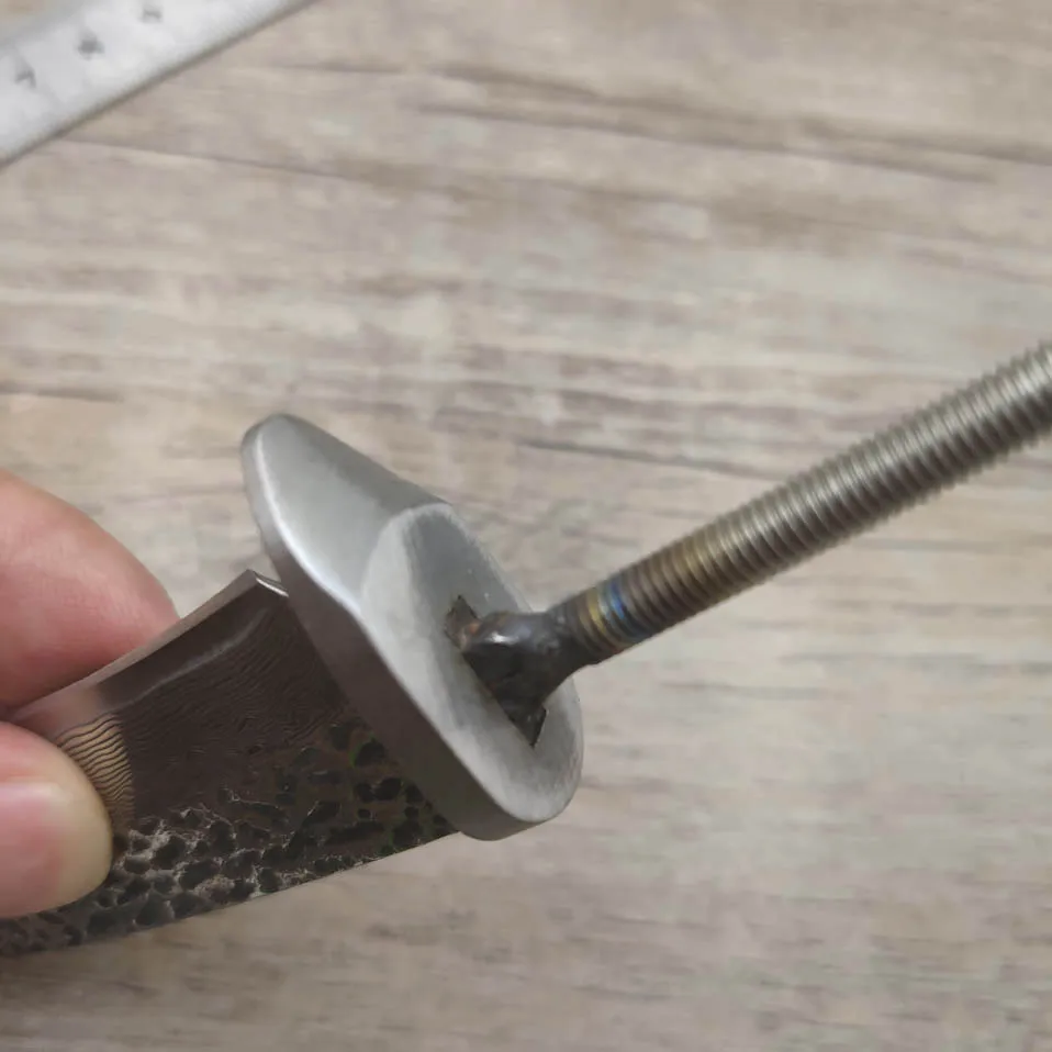 DIY VG10 Дамасская сталь ковка шаблон стальной прямой нож с фиксированным лезвием заготовка diy полуфабрикат нож заготовки стали