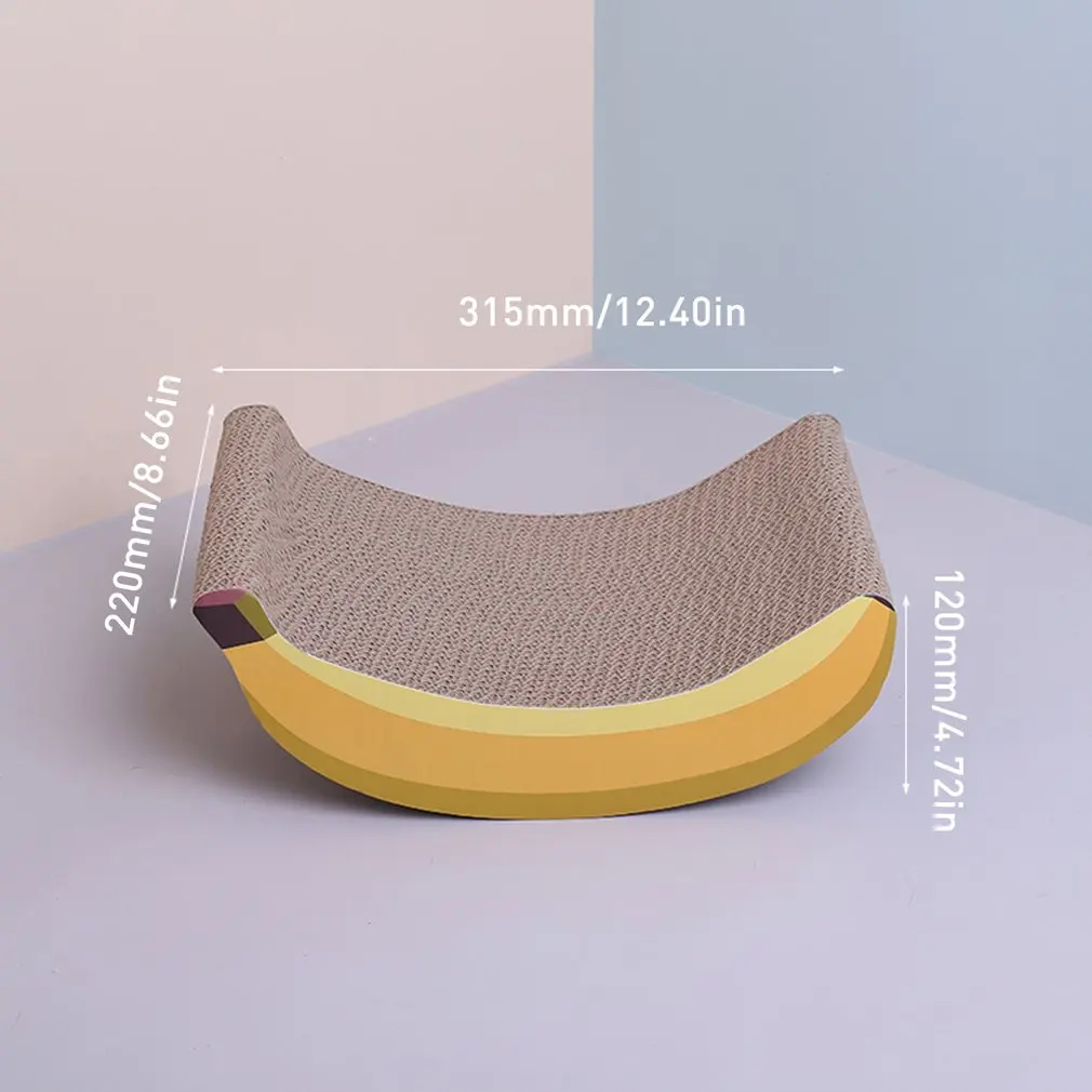

Wear-resistant Corrugated Paper Cat Scratching Board Chewing Toy Banana Shape Pet Product Pet Scratching Tool