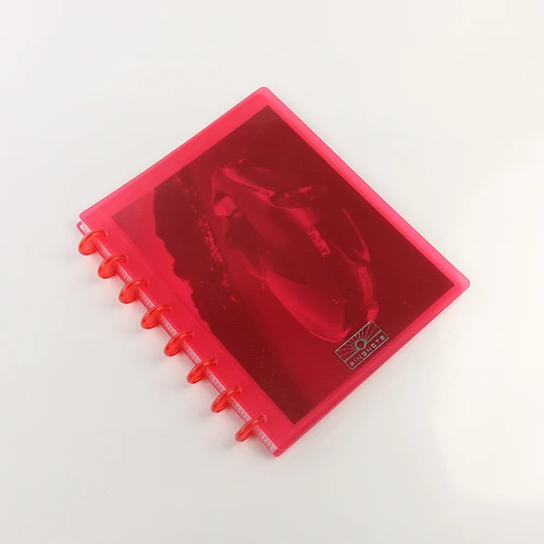 red 20pcsA5 Грибное отверстие, книга для информации, книга для хранения файлов, студенческие работы, бусины «счеты», коллекционный портфель, ПВХ сумка - Цвет: red