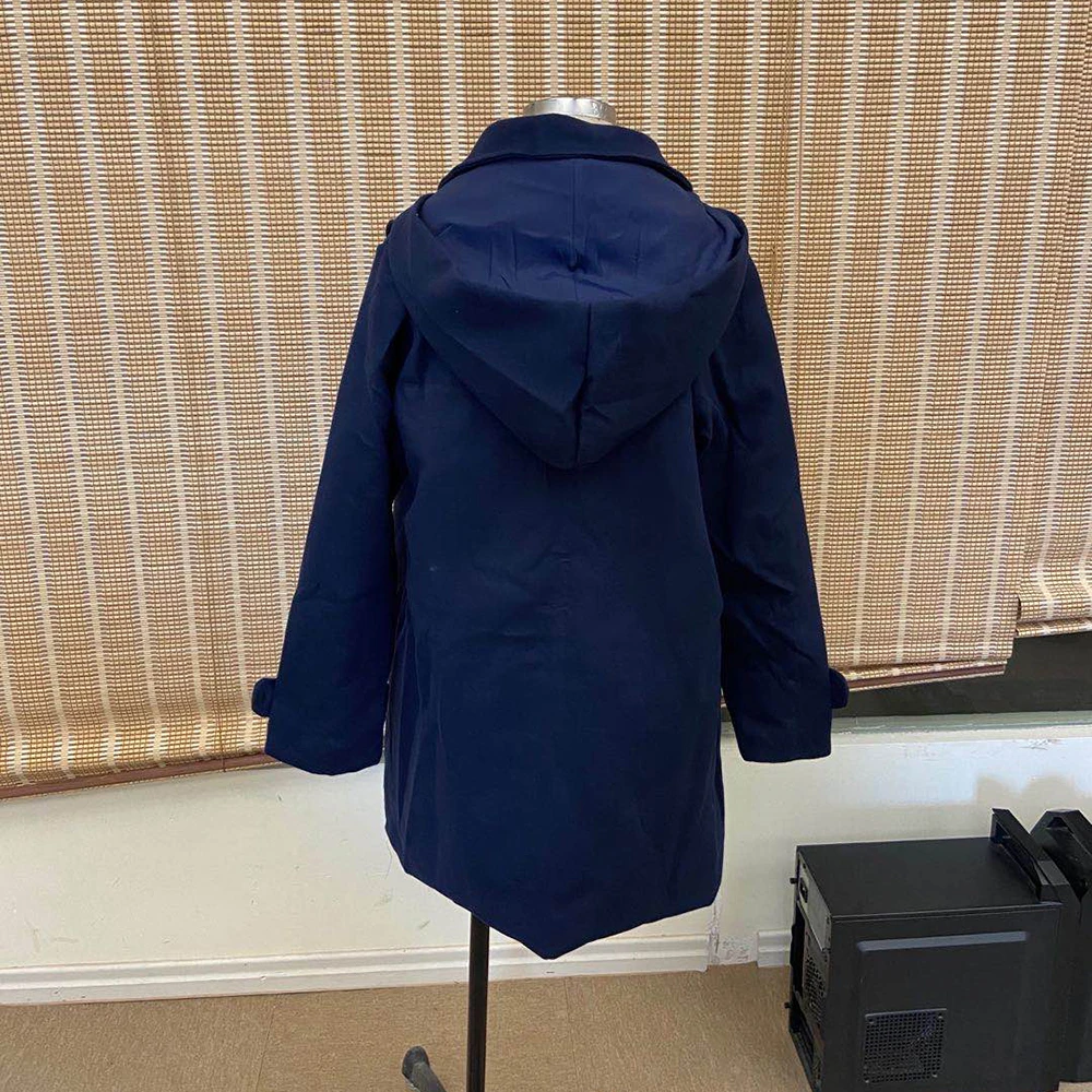 

Autumn Winter Men Casual Coat Thin Woolen Trench Coat Business Male Solid Classic Overcoat Medium Long Jackets Tops