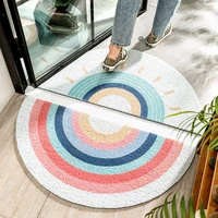 creative semicircular floor mat doormat literary carpet home decoration area rug bedroom entrance non slip wear resistant rugs