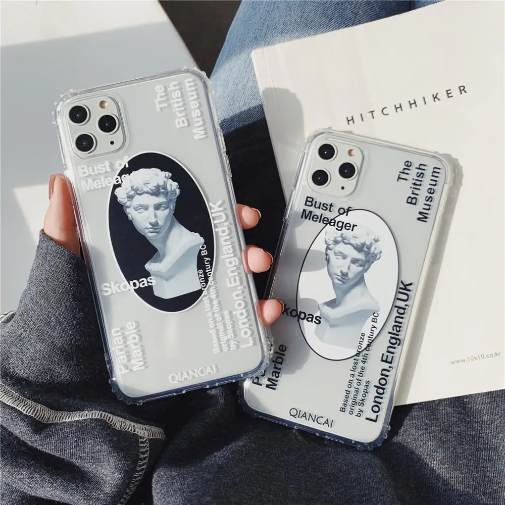 Художественная этикетка статуя Давида Прозрачный чехол для телефона iPhone 10 7 8 Plus X
