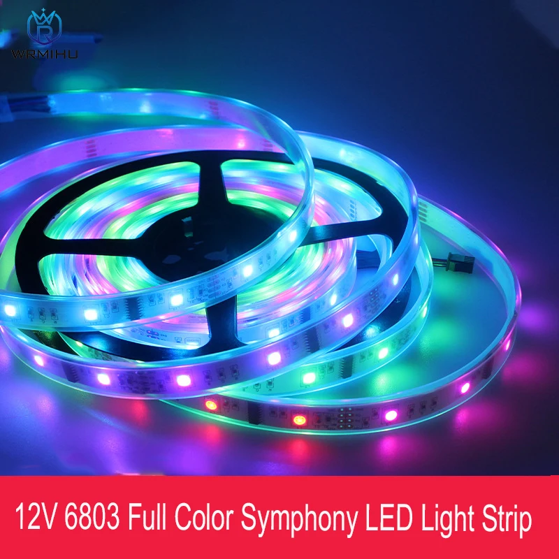 DC12V IC6803-White Board Full Color Symphony LED Strip 5m SM5050-30leds/m IP65 Waterproof Suitable For Outdoor Wedding