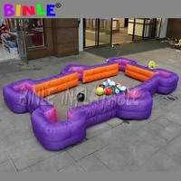 42x258M purple Inflatable Football Pool Table soccer Snook Ball Human Billiards Toys Funny sports Games for home yard use