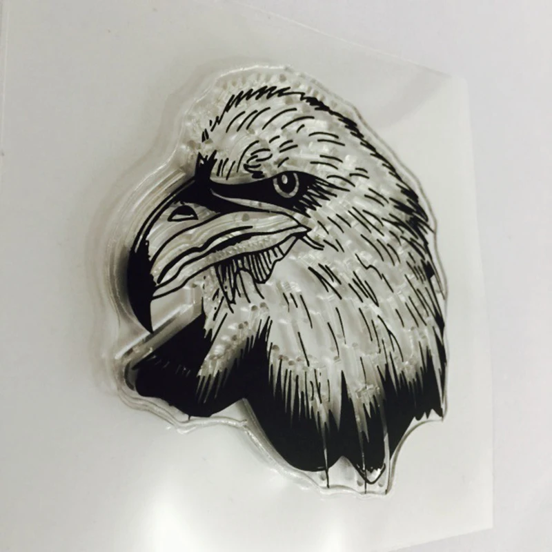 1 шт. силиконовый прозрачный штамп в форме орла блестящий самодельный блокнот для