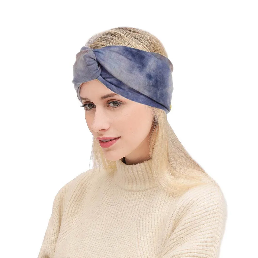 

1pcs Boho Tie Dye Cotton Headbands Bandana Turban Cross Head Wrap Elastic Women Girl Hair Bands Hair Accessories Bandage
