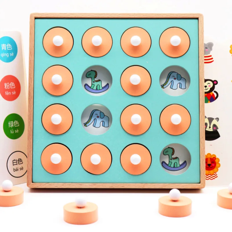 Детские деревянные шахматные пазлы с памятью Ранние развивающие 3D головоломки