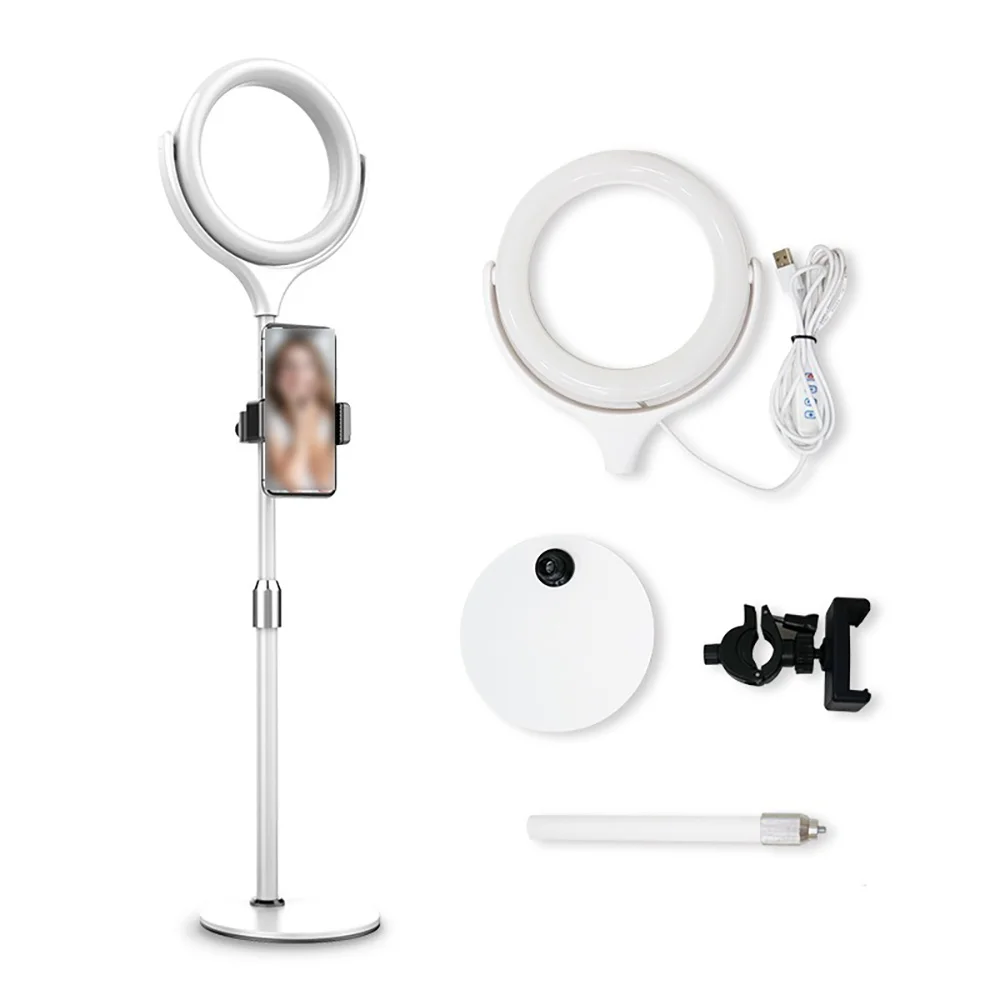 

360 Degrees Rotated Live Beautifying Light Desktop Mini Stand 40Cm Live Broadcast Fill Light Set Circular Macro Lightning Fill