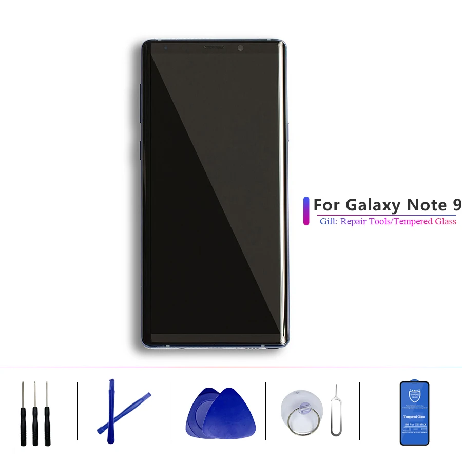 Оригинальный сменный ЖК дисплей AMOLED с рамкой для SAMSUNG Galaxy Note 9 Note9 N960D N960F сенсорный