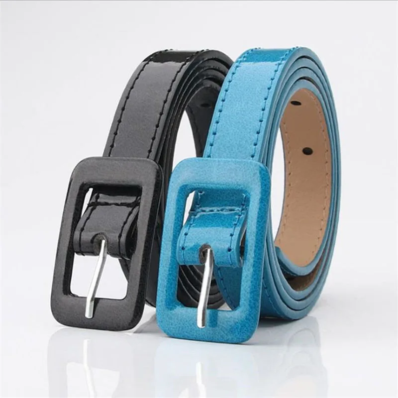 Модные туфли леденцового Цвет Лакированная кожа ремень квадратной