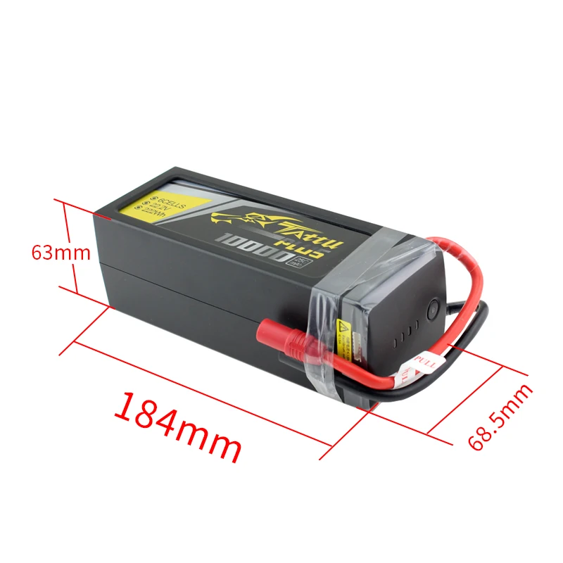 Plus 10000mah Tattu Plus 6S 22,2 V LiPo умный аккумулятор 4S 10000mah 12000mah 16000mah 22000mAh Plus 25C с разъемом AS150 XT150 для беспилотного летательного аппарата - Цвет: Plus 10000mah