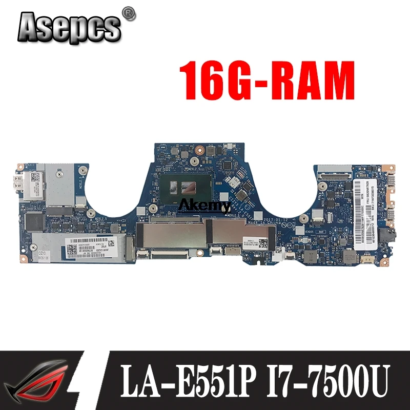 Оригинальная для Lenovo Yoga 720 13IKB материнская плата ноутбуков FRU 5B20N67877 CIZY3 LA E551P i7 7500U