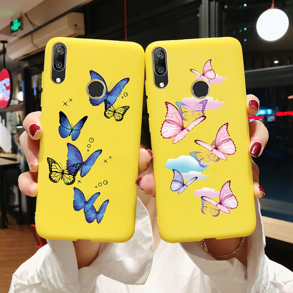 for huawei y7a y7p y6p 2020 y7 2019 case cute heart silicone soft phone cover for huawei y7 y 7 2019 y 7a y 7p y 6p case bumper free global shipping