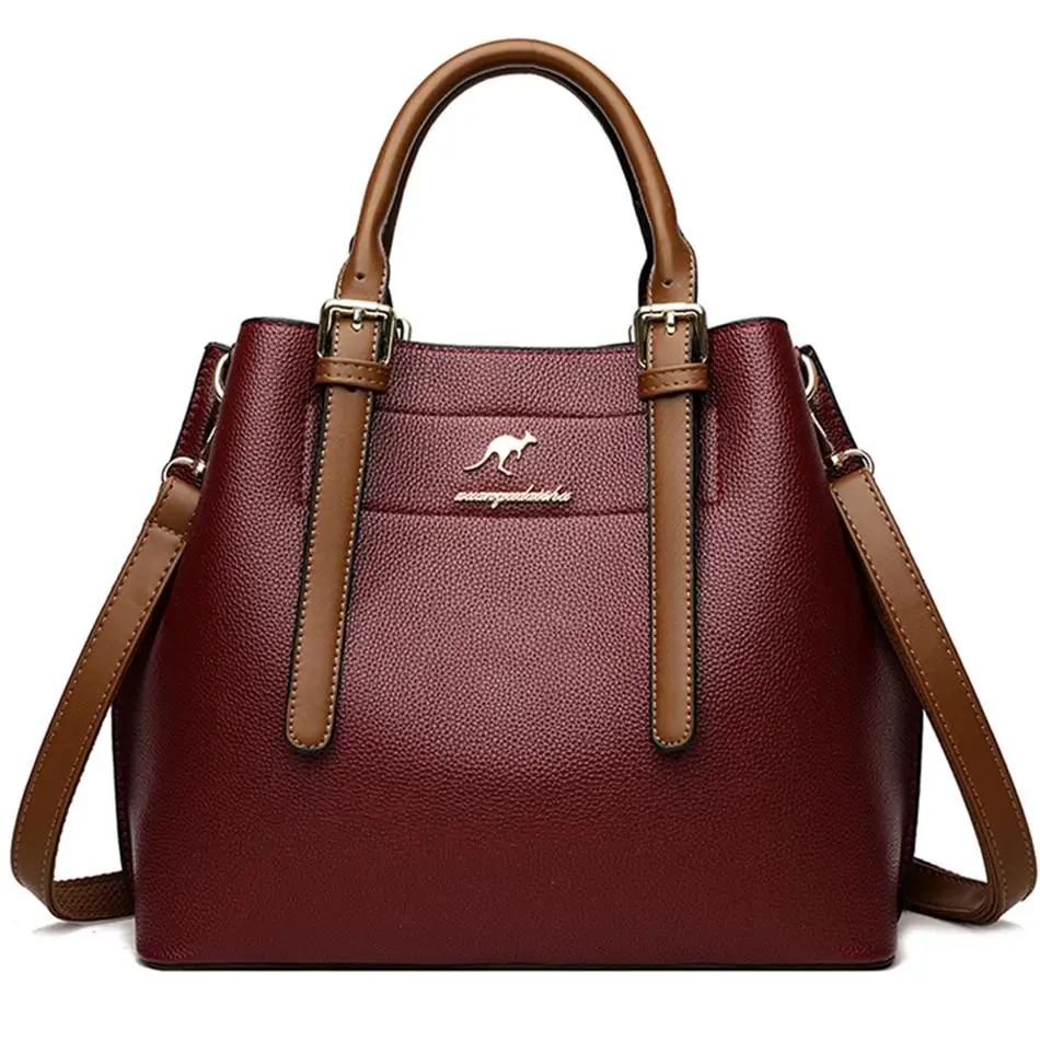 

Large Capacity Casual Tote Bag Leather Big Shoulder Crossbody Bags for Women 2021 Simple Female Shopper Bag Designer Handbags