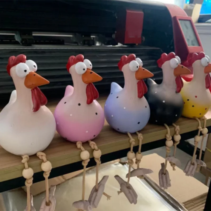 

15*9*9cm Chickens Farm Farm Art Resin Crafts Ornaments for Home Backyards Decoration 2021