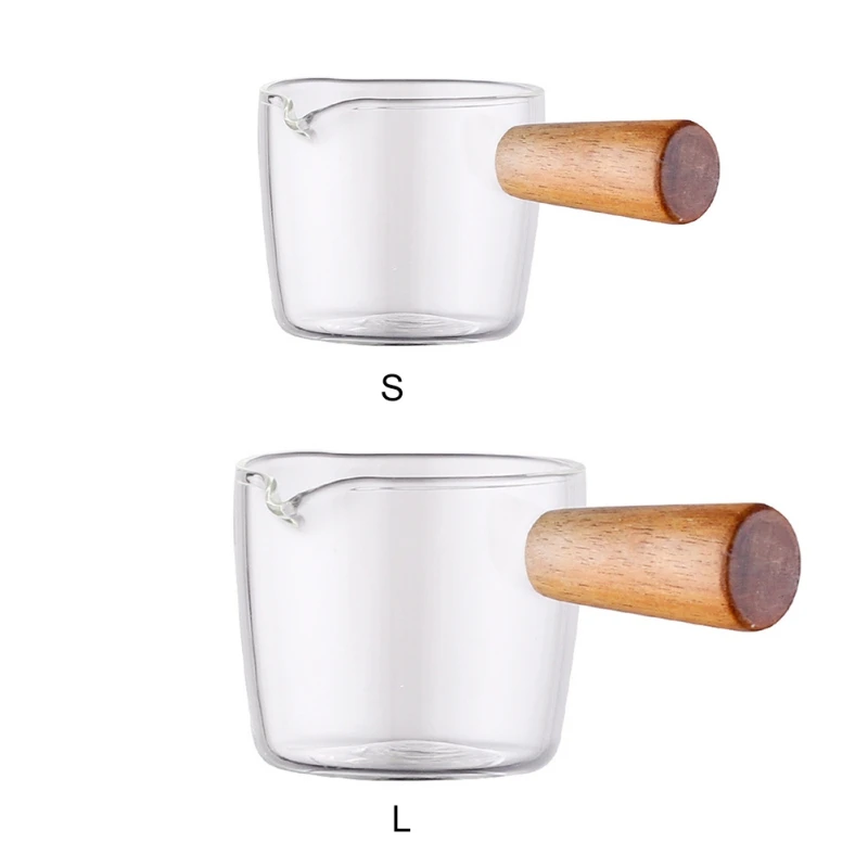 

Multi-functional Taste Dish Coffee Mini Milk Pan With Handle Gravy Boats Small Glass Sauce Plate Tableware Home Kitchen Tool