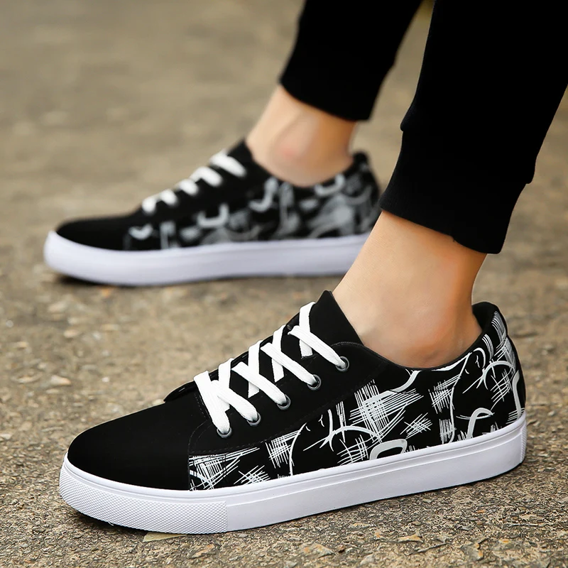 

Brand Fashion Mens Lace Up Sneakers Anti-Slip Soft Sole Pu Leather Shoes For Male Autumn Wearable Casual Shoes For Adult