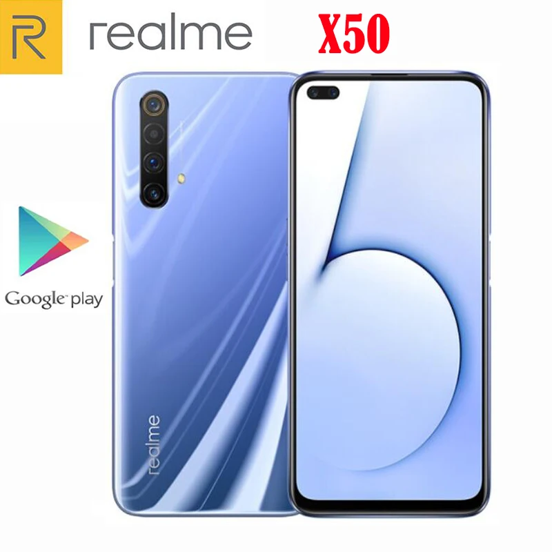 Фото Официальный Новое Realme X50 5G сотовый телефон Snapdragon 76 6 57 дюймов 120 Гц ГБ Оперативная