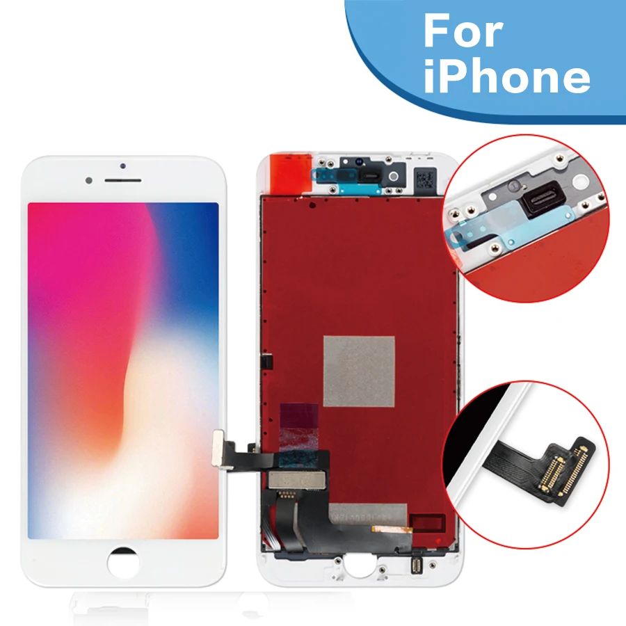 Pantalla LCD para iPhone, montaje de digitalizador con pantalla t&aacute;ctil 3D perfecta, calidad AAAA, para iPhone 6p, 6SP, 7P, 8P-2