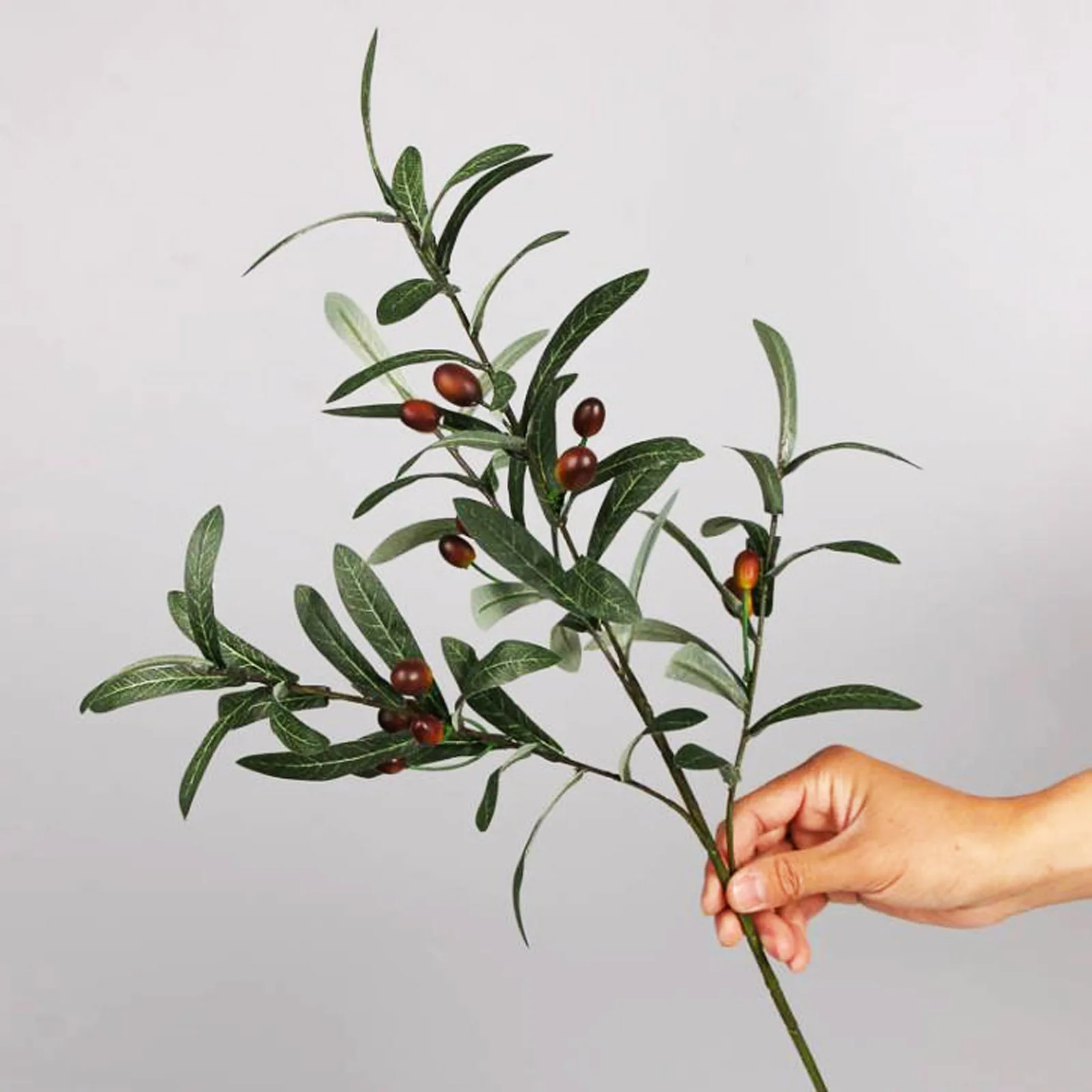 

Artificial European Olive Tree Branches With Olive Fruit Leaves For Home Hotel Wedding Diy Decoration Flowers Plants Wreath Leaf