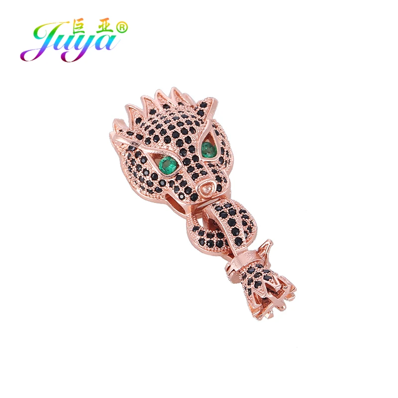 Rose Gold Juya Ali Moda кубический цирконий декоративный Дракон крепеж разъемы для DIY натуральный камень барокко Жемчуг Ювелирные изделия с кистями изготовления - Цвет: Rose Gold