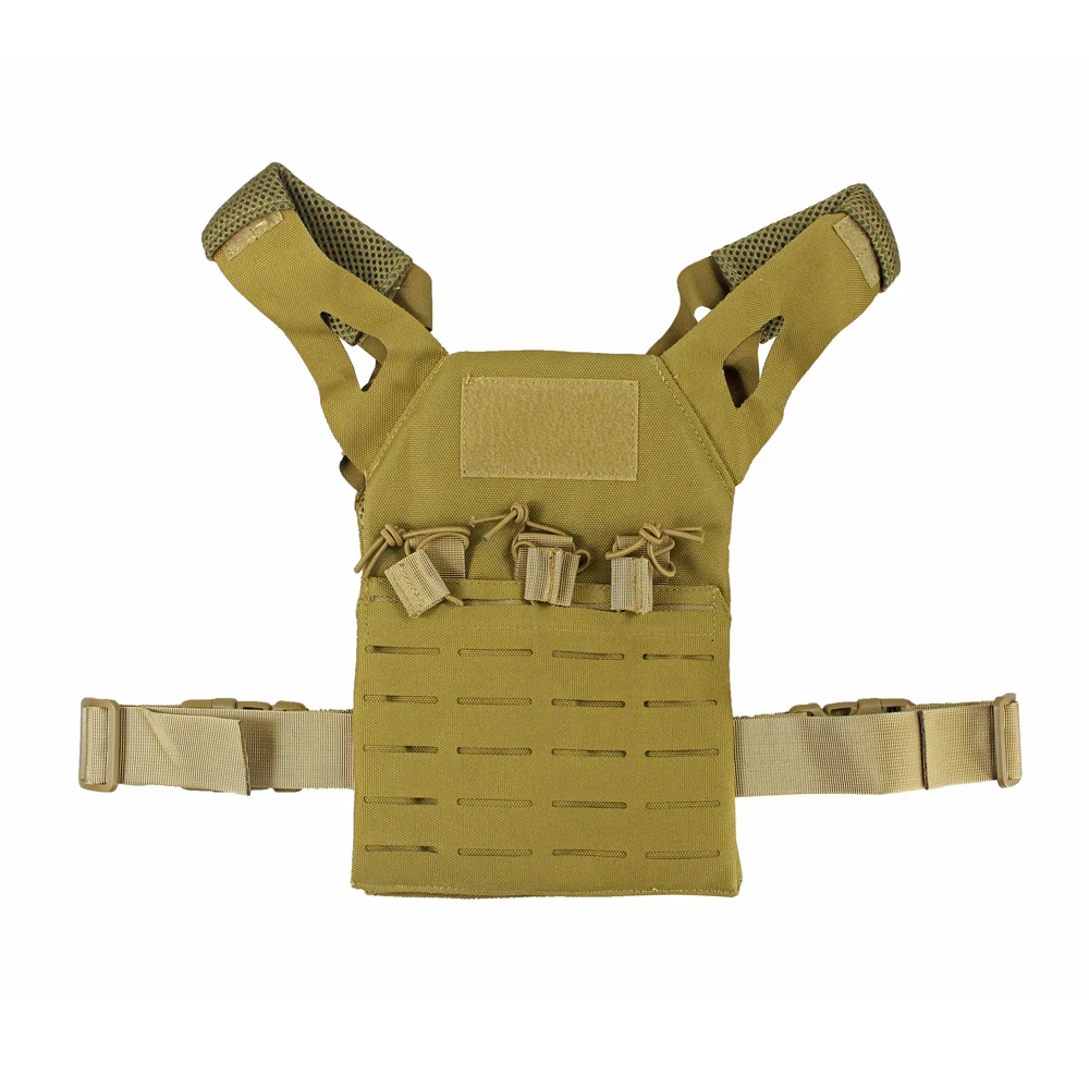 Tan Открытый тактический Детский Мини Molle Jump Plate Перевозчик JPC жилет нейлоновый материал - Цвет: Tan