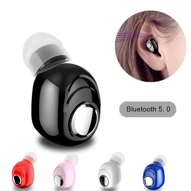 Беспроводные миниатюрные Bluetooth наушники L16 5 0 стерео вкладыши спортивные с