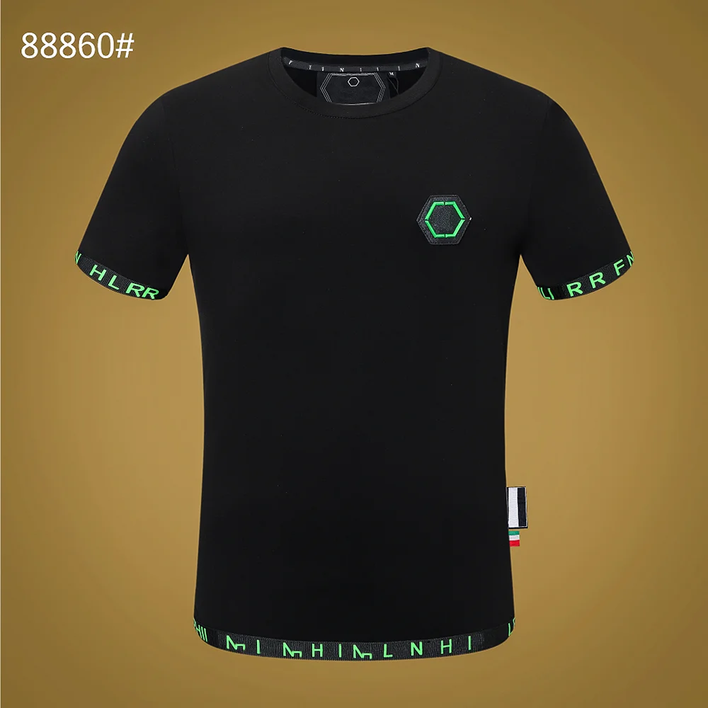 

Plein T-shirt PP Men's Clothing Devil Skull Diamond High-quality Casual Short-sleeved T-shirt Streetwear Tops Tees