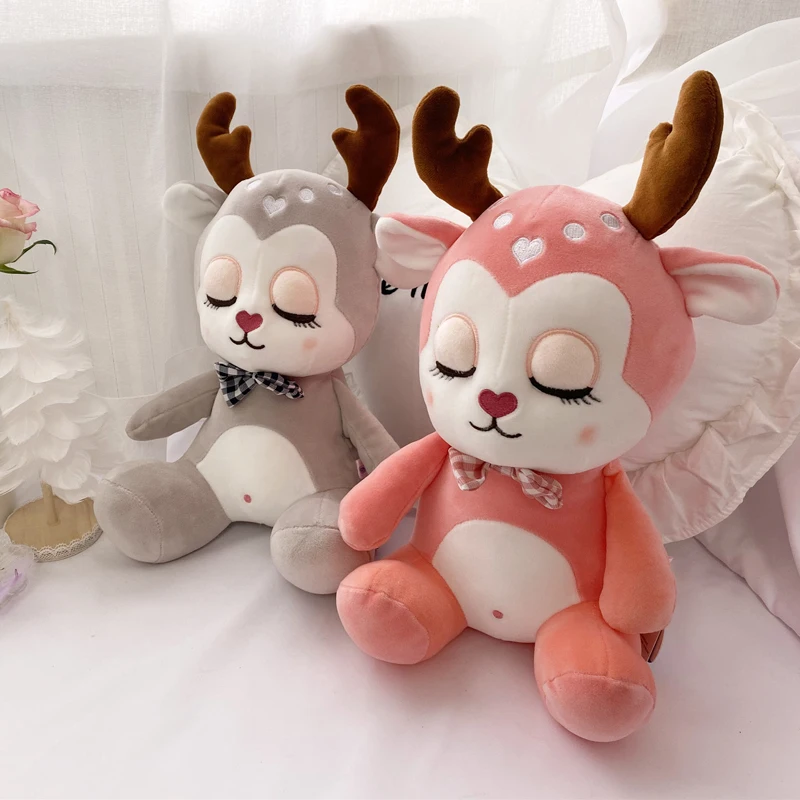 Новинка милый детский олень плюшевые игрушки Мультяшные лося чучела животных