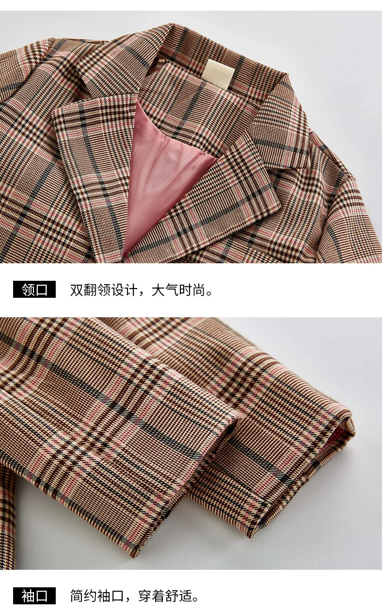 Комплекты одежды для девочек блейзер + штаны Осенняя детская одежда из 2