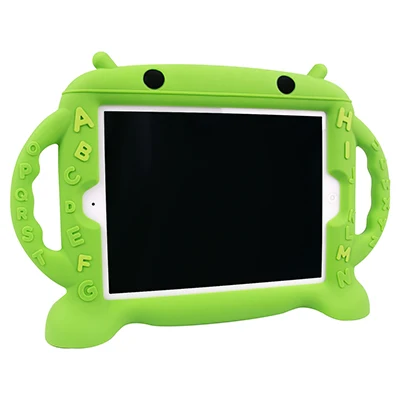 5411GN CHINFAI ребенок силиконовый чехол для iPad 4 противоударный чехол для iPad 2 мультфильм безопасный моющийся чехол для iPad 2/3/4 9,7 ''с автомобиля ремень - Цвет: 5411GN
