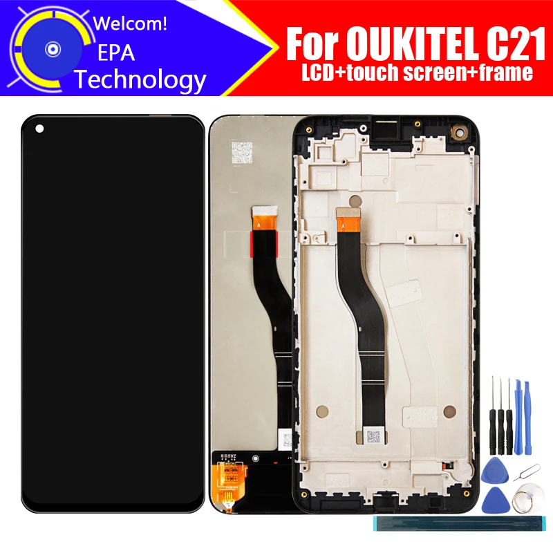 Enlarge 6.4 inch OUKITEL C21 LCD Display+Touch Screen Digitizer Assembly 100% Original New LCD+Touch Digitizer for C21 +Tools