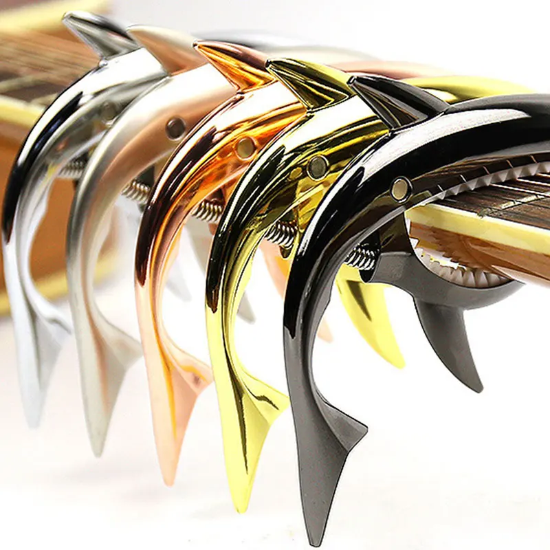 Shark Folk Guitar Capo Sound Clip Transfer Ukulele Banjo Bass Classical Instruments Accessories H7JP | Parts &amp