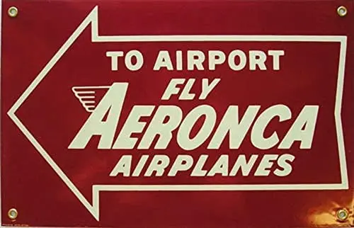 

Lplpol Fly Aeronca Airplanes, Aviation, Plane, Aircraft Porcelain Signs Vintage Look Reproduction Metal Tin Sign Home Decor Sign