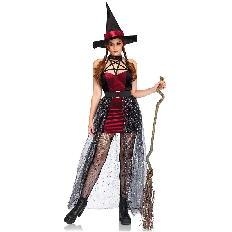 

2022 Adult Halloween witch cosplay costume sexy vampire character woman uniform stage prom costume Halloween party witch uniform