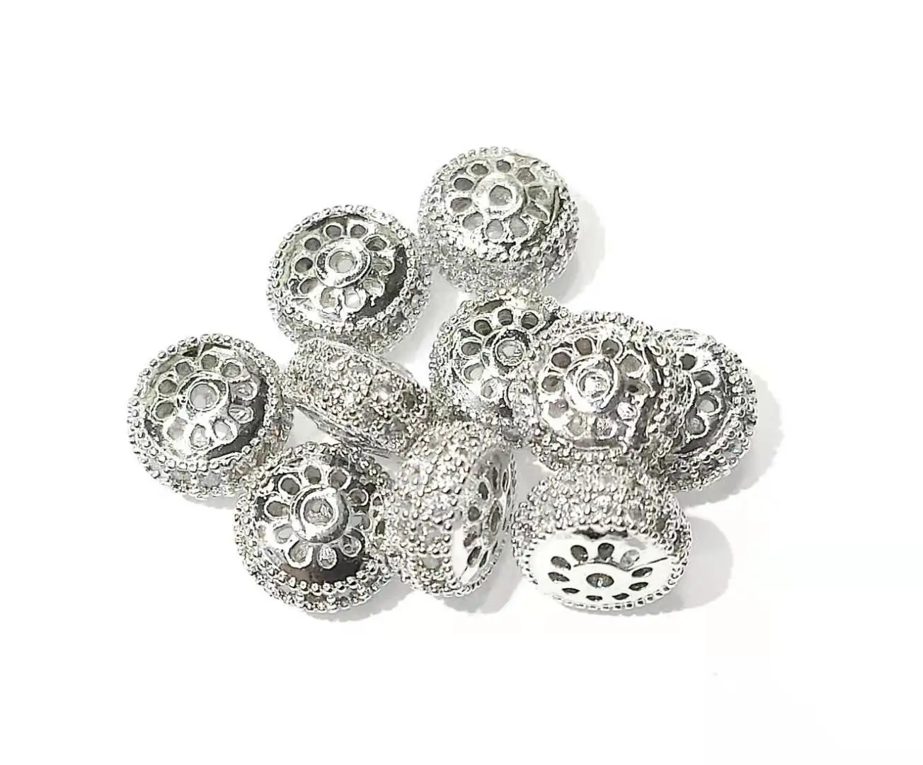 

10PCS CZ Bead Spacers for Women DIY Jewelry Accessories CZ019