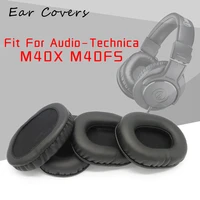 ear pads for audio technica m40x m40fs ath m40x ath m40fs headphone earpads replacement headset ear pad pu leather sponge foam