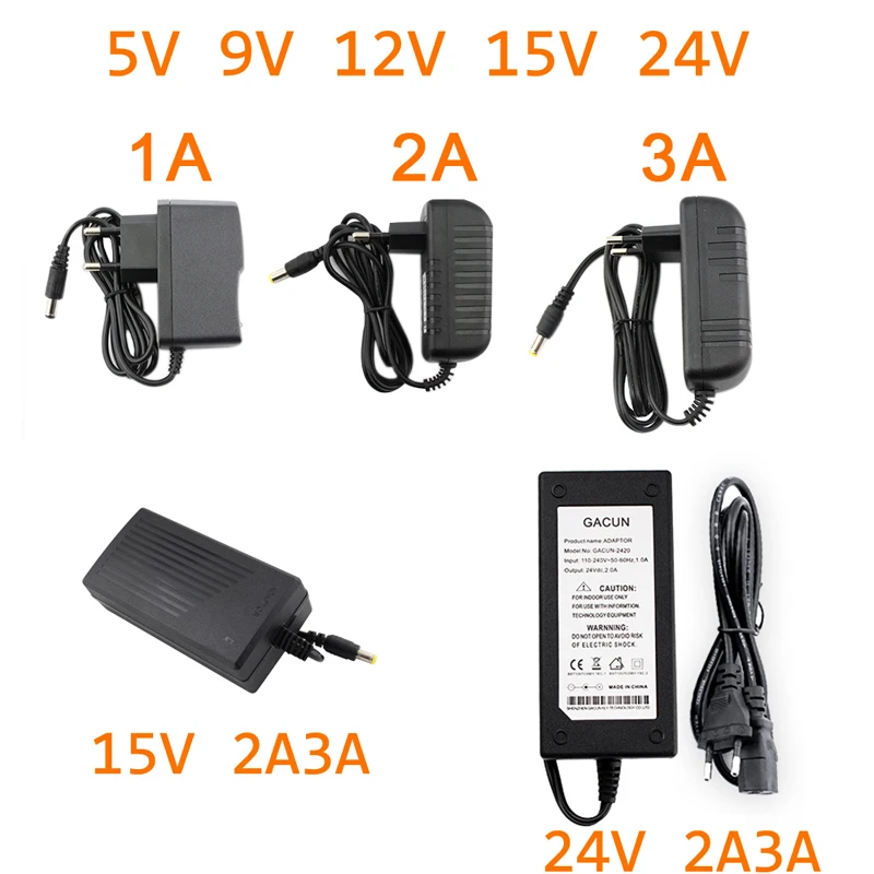 Адаптер питания для освещения универсальный импульсный источник 5 В 9 12 15 24