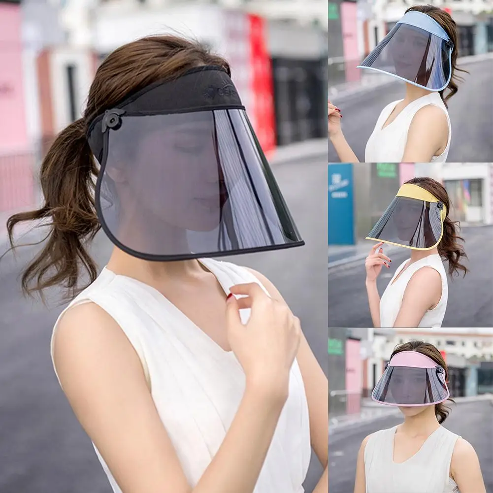 

Summer Sun Protection Ultraviolet Polarized Sun Visor Hats For Women Outdoor Travel Fishing Biking Cover Face Sun Hat Female Cap