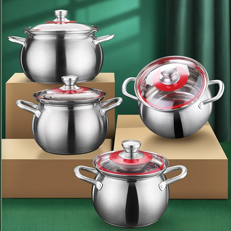 

304 Нержавеющая сталь кастрюля для супа высокое Ёмкость кастрюля кухонная посуда для дома поставки Кухня горшки для Пособия по кулинарии ки...