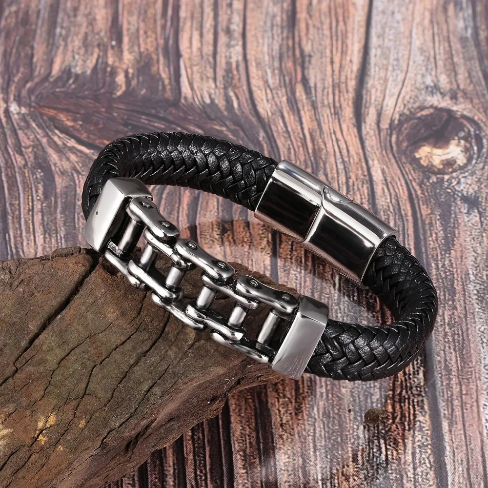 Браслет мужской из натуральной кожи с особым узором|Браслеты-манжеты| |