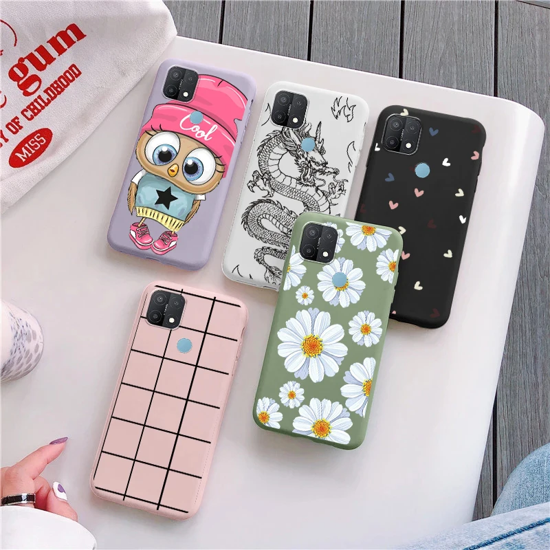 Для OPPO A15 4G цветы чехол для телефона матовый силиконовый на бампер из ТПУ OPPOA15 4g oppo