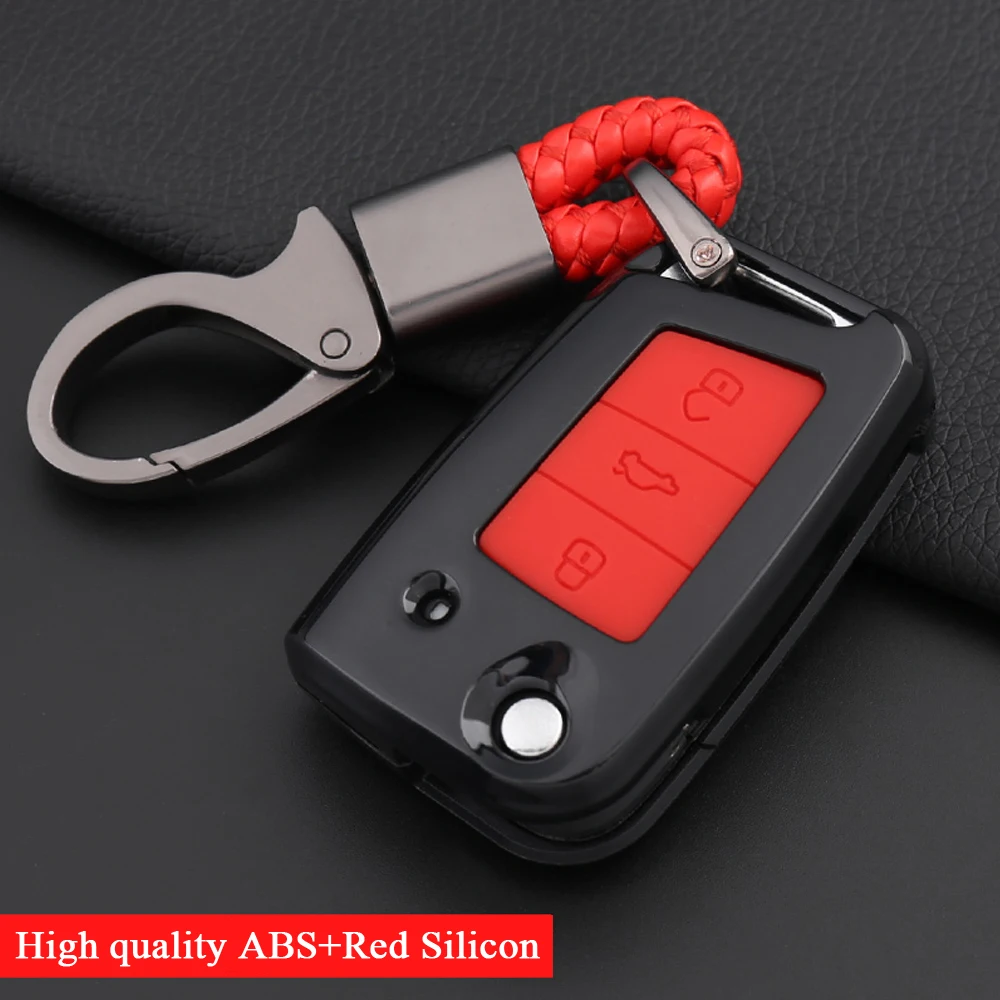 Горячая Распродажа силиконовый + ABS 3 кнопки чехол для ключей автомобиля fob Volkswagen VW