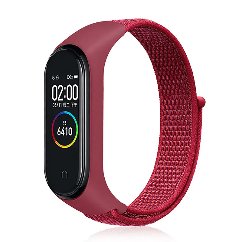 Nylon strap For Xiaomi mi band 3 4 strap Smart bracelet Soft Sport Wristbands For Mi band 4 NFC Global Smart watch women men