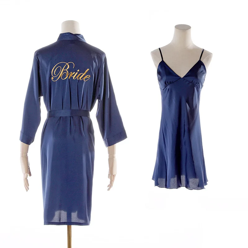 

Комплект свадебного халата для невесты и подружки невесты, женский сексуальный халат-кимоно, халат, короткая ночная рубашка, одежда для сна,...