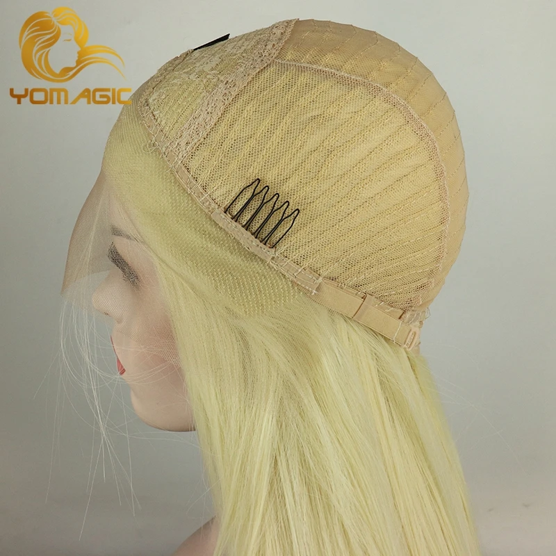 

Yomagic Long Straight Blonde Wig Synthetic Wigs for Women Natural Middle Part Lace Wig Heat Resistant Fiber Natural Looking Wig
