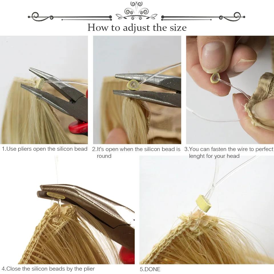 

LANLAN invisible hairline clipless secret fish line hair extension wig synthetic wave straight hair female synthetic hair