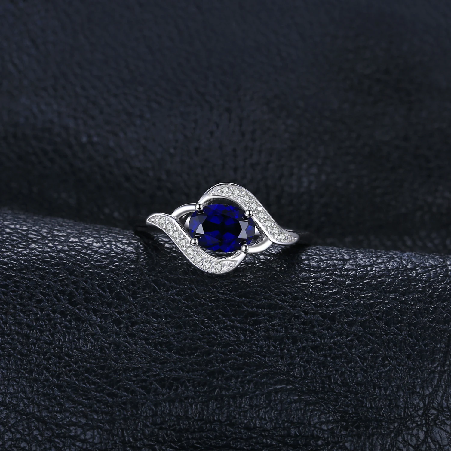 Jewelrypalace 1.1ct создан синий сапфир себе кольцо стерлингового серебра 925 silverfine ювелирные изделия Новогодний подарок для Для женщин Лидер продаж
